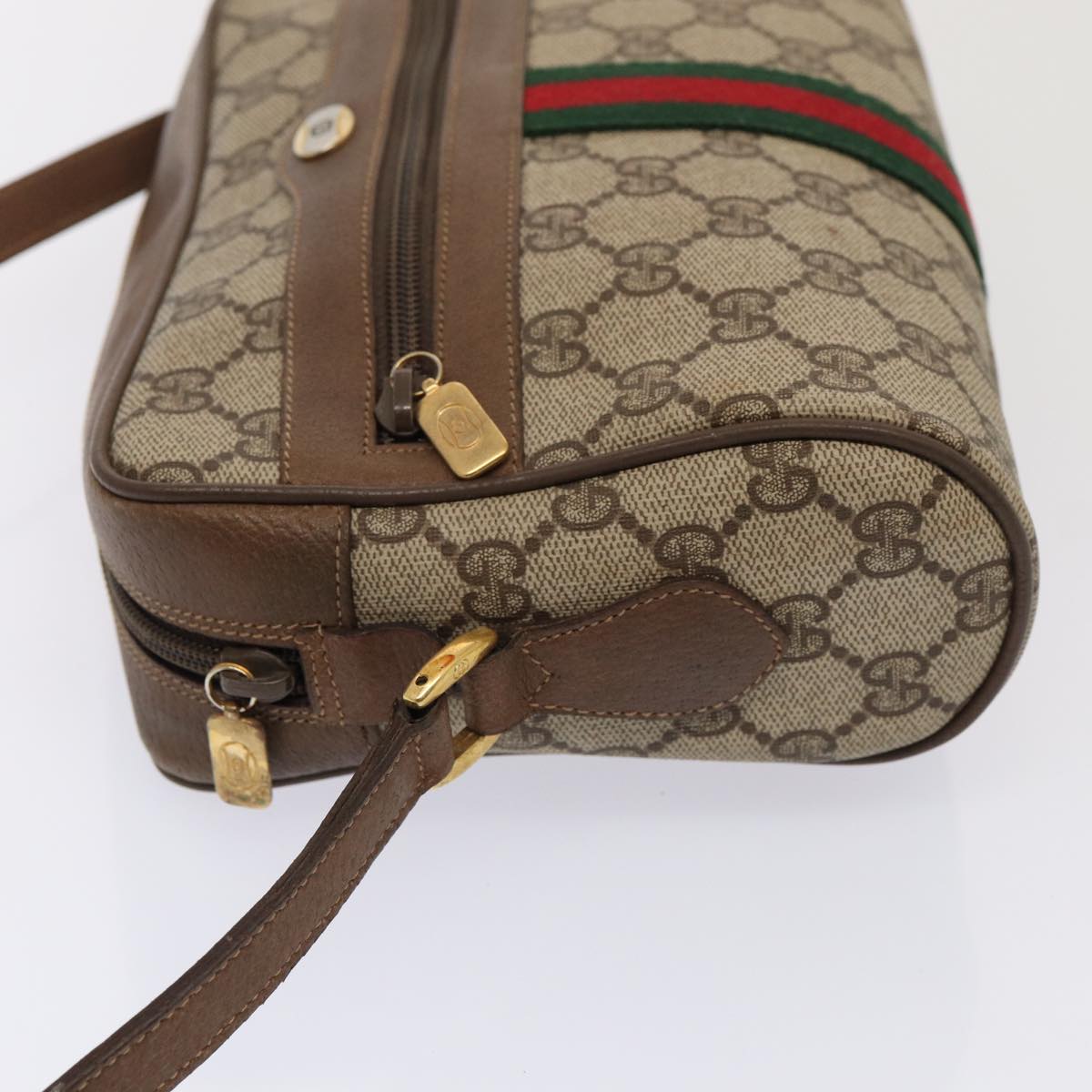 Gucci Leather Canvas Shoulder Bag