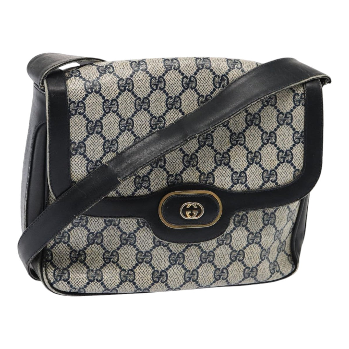 Gucci Leather Canvas Shoulder Bag