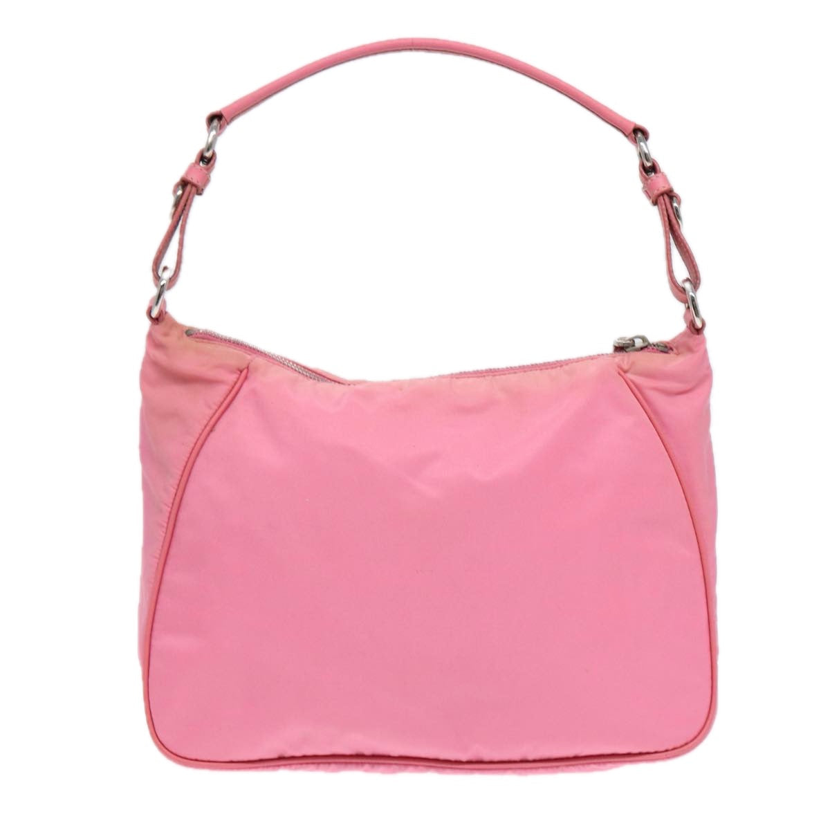 PRADA Shoulder Bag Nylon Pink Silver Auth