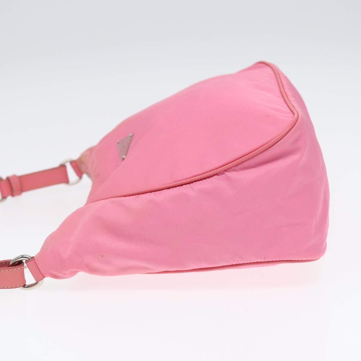 PRADA Shoulder Bag Nylon Pink Silver Auth