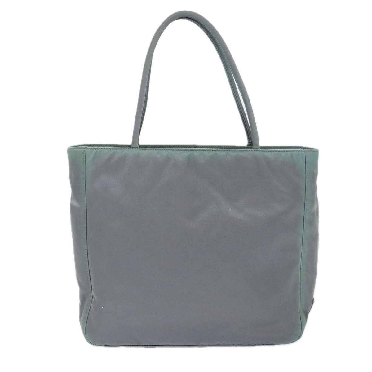PRADA Hand Bag Nylon Gray Silver Auth