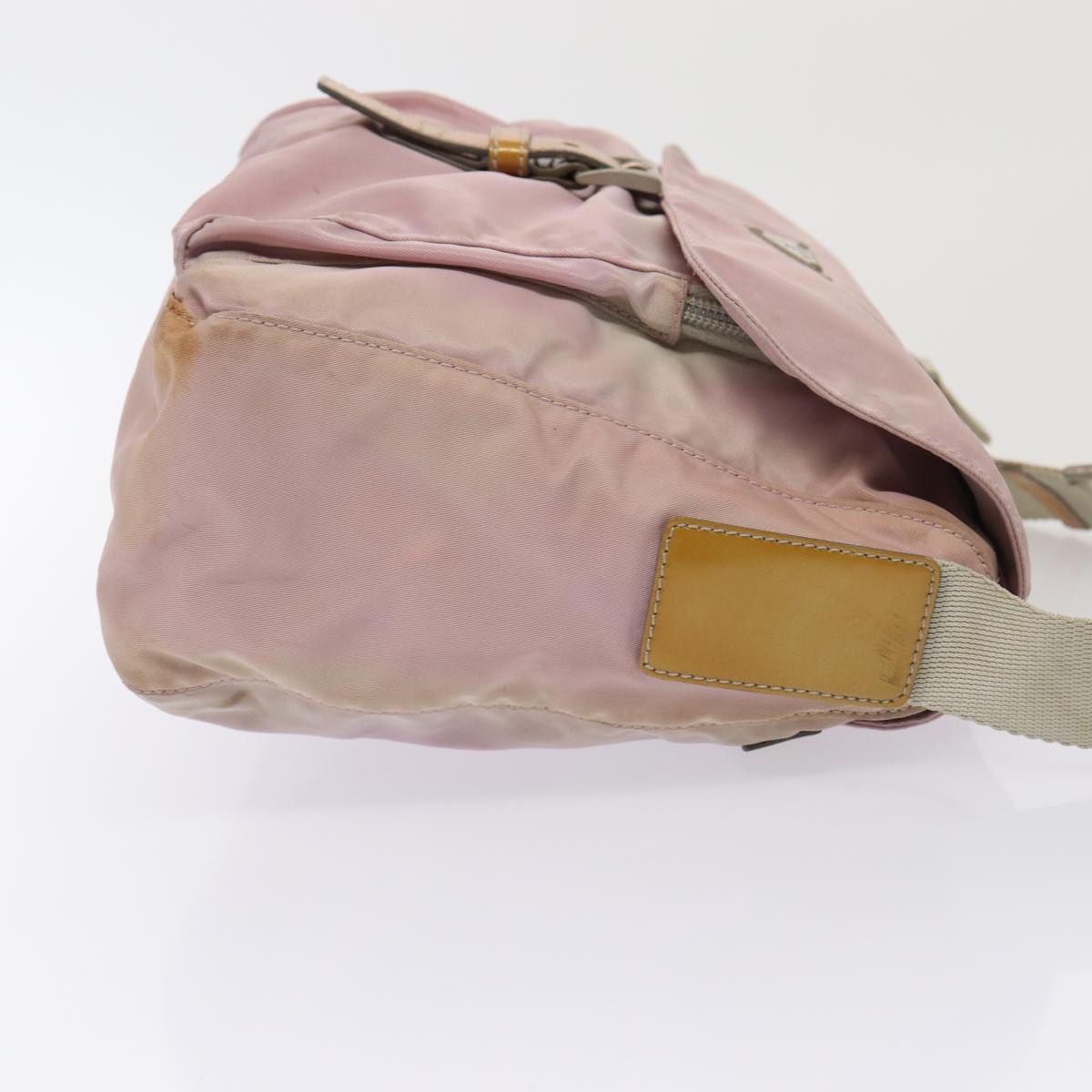 PRADA Shoulder Bag Nylon Pink Silver Auth