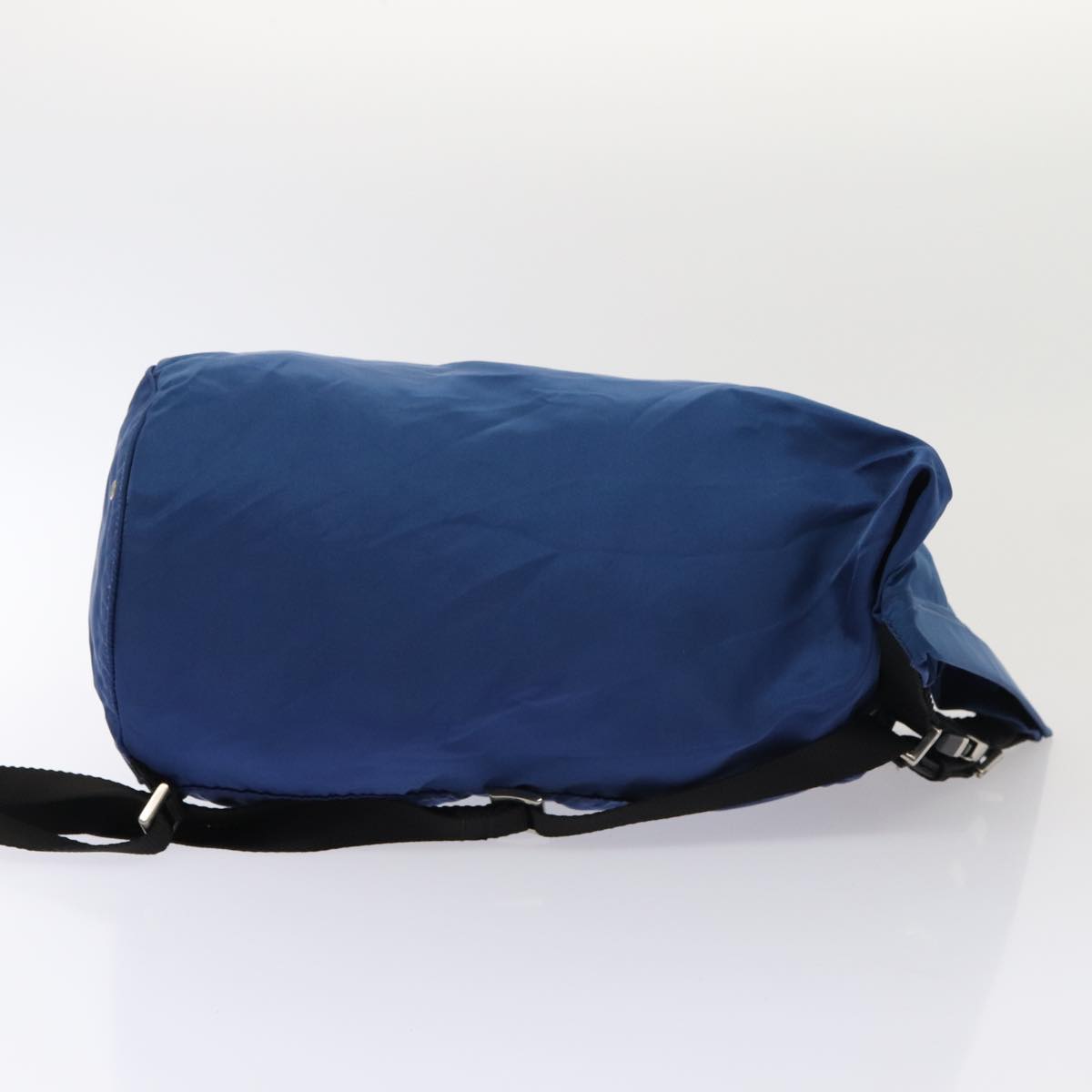 PRADA Shoulder Bag Nylon Blue Silver Auth