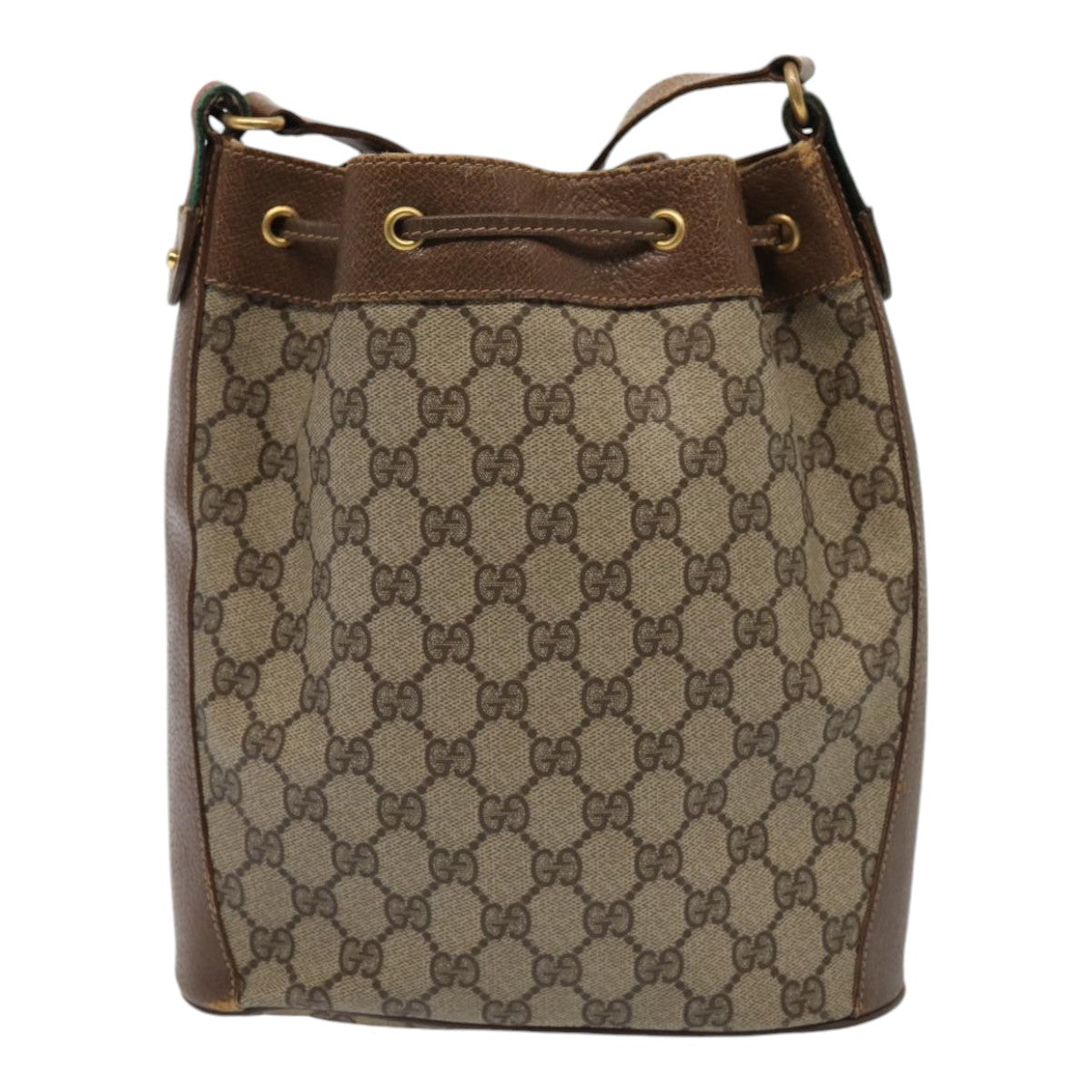 Gucci Leather Canvas Shoulder Bag