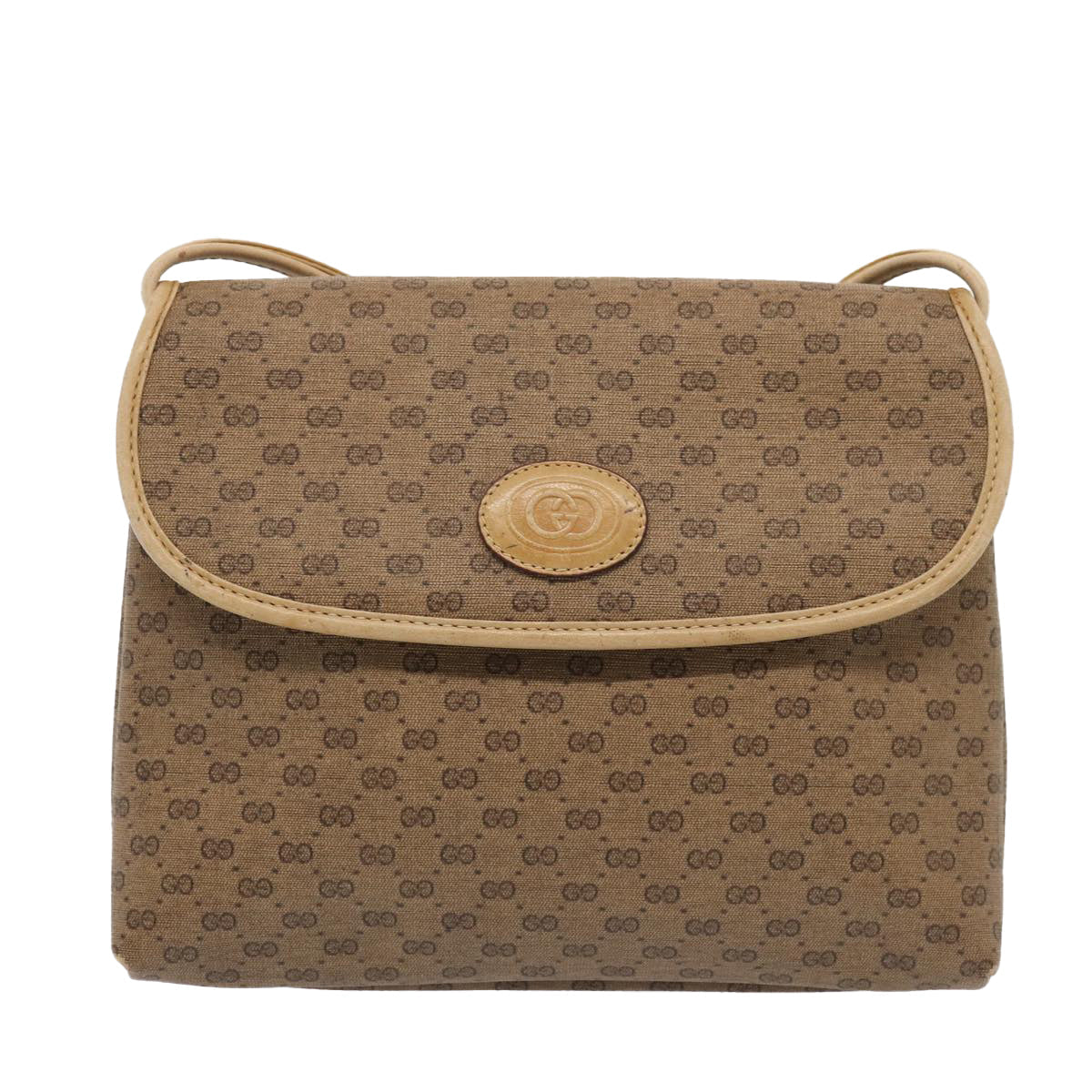 Gucci Leather Canvas Shoulder Bag