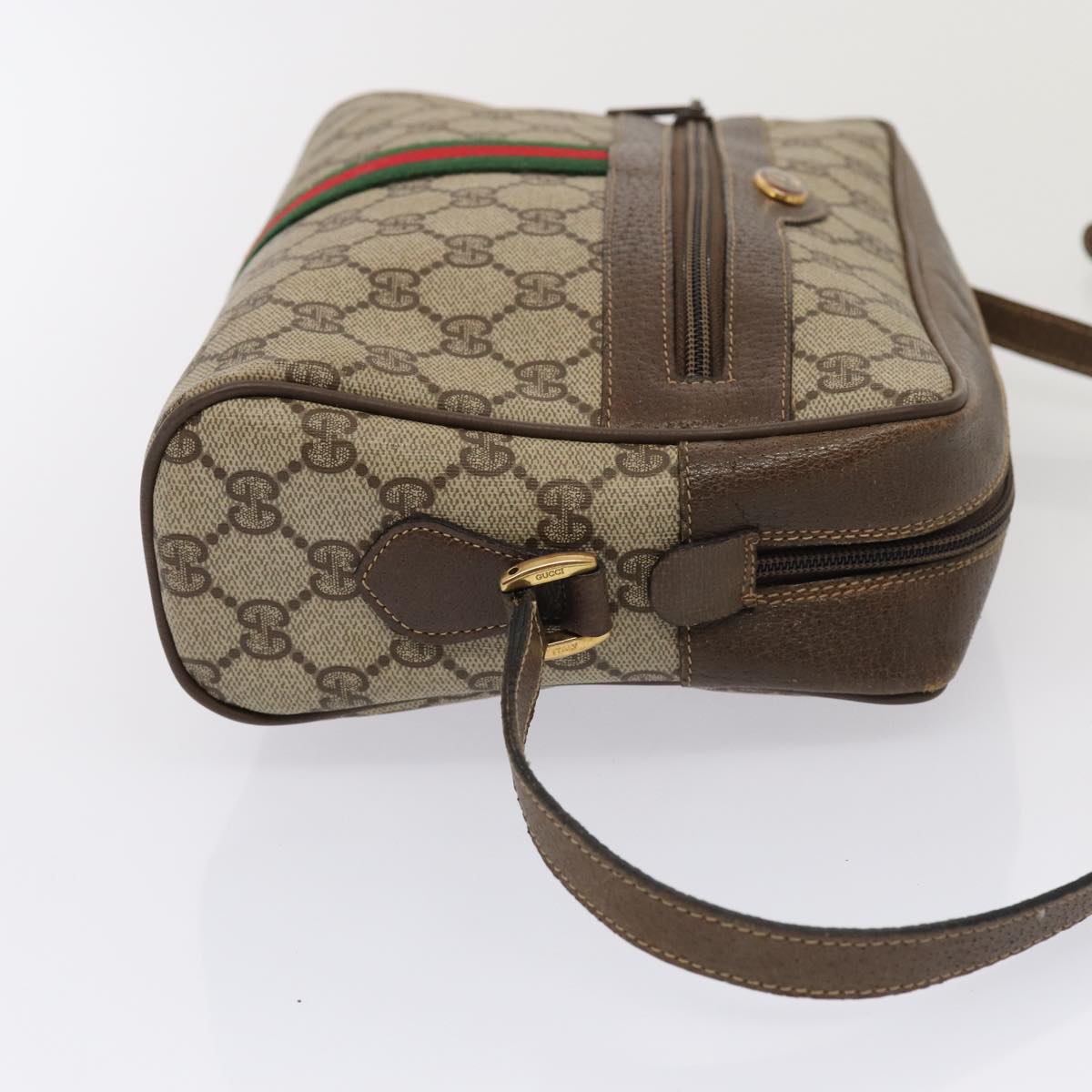 Gucci Leather Canvas Shoulder Bag