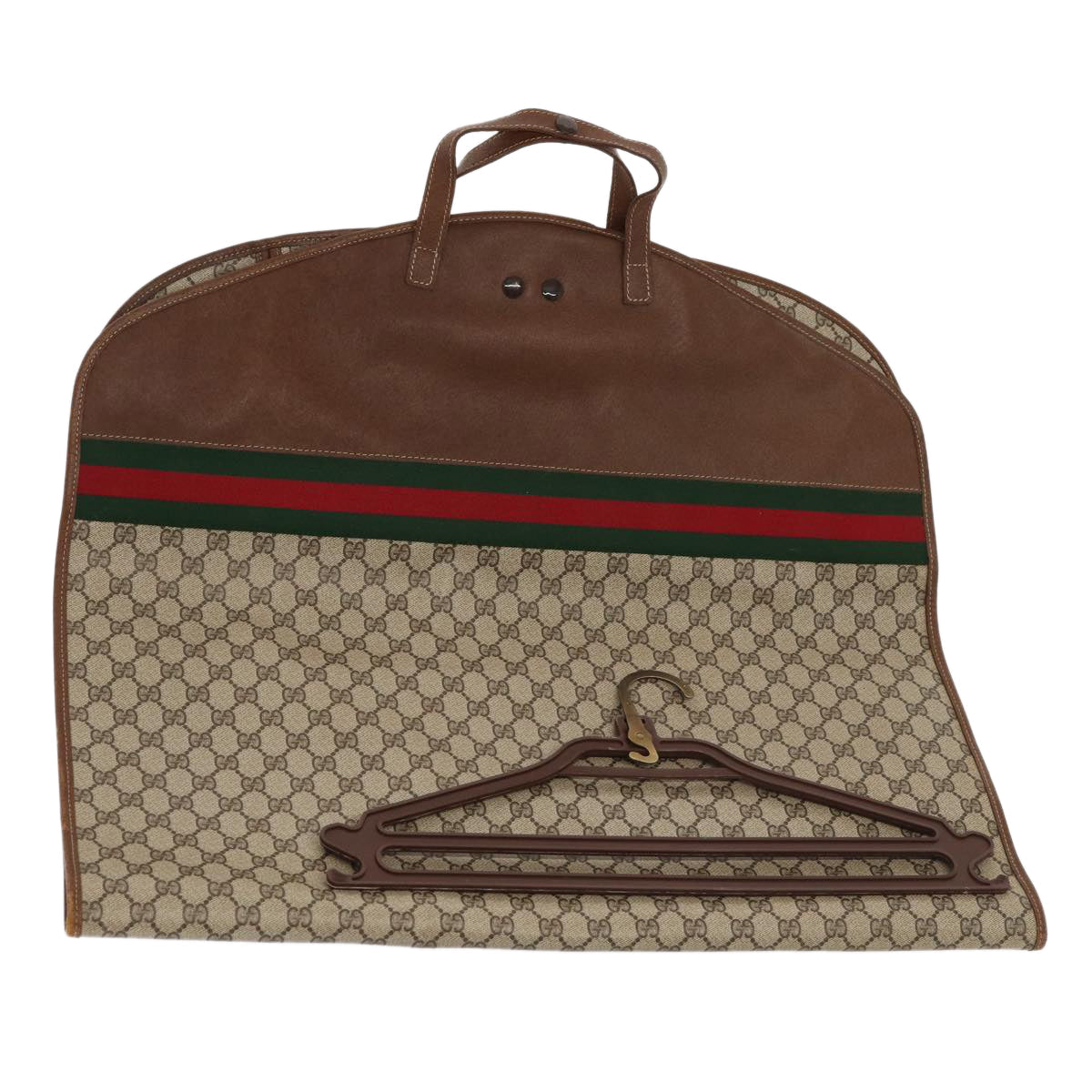 Gucci Leather Canvas Handbag