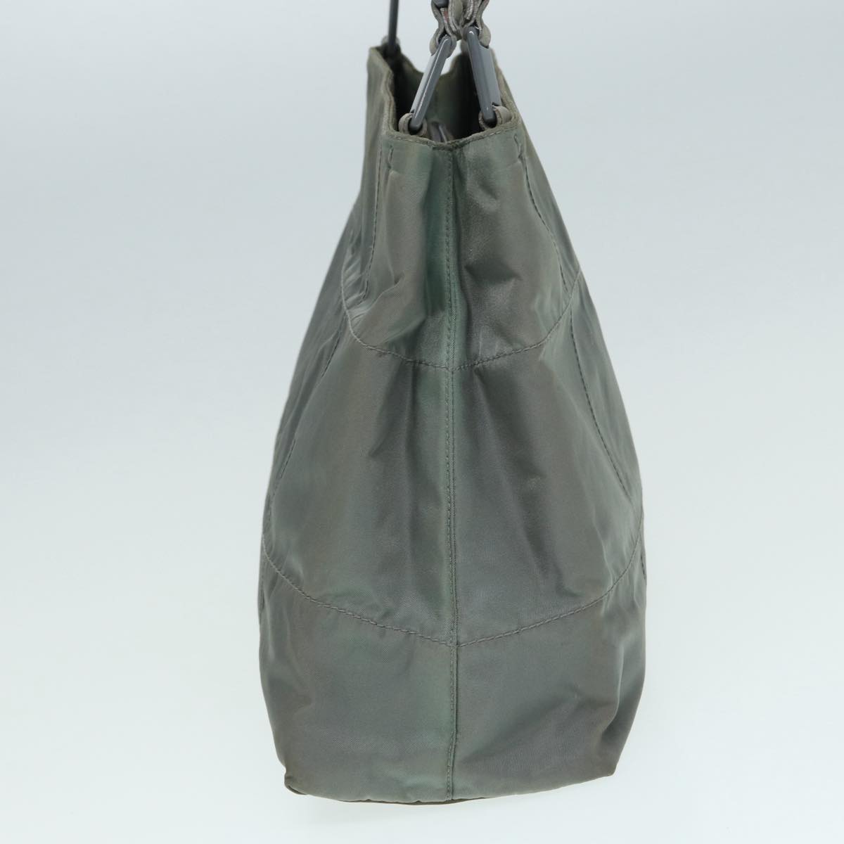 PRADA Tote Bag Nylon Gray Silver Auth