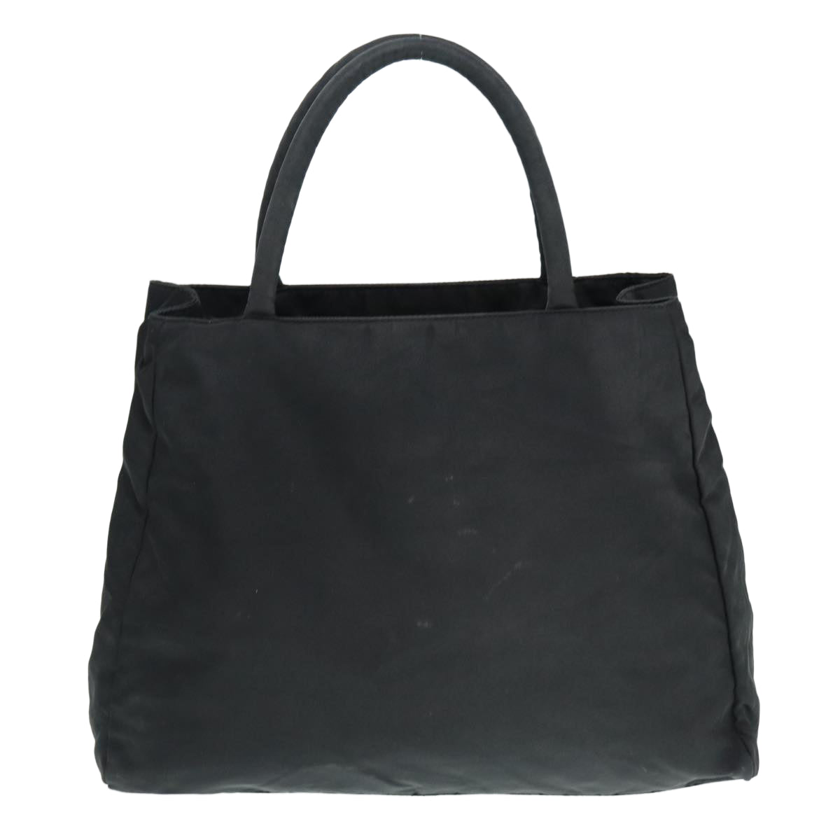 PRADA Hand Bag Nylon Black Silver Auth