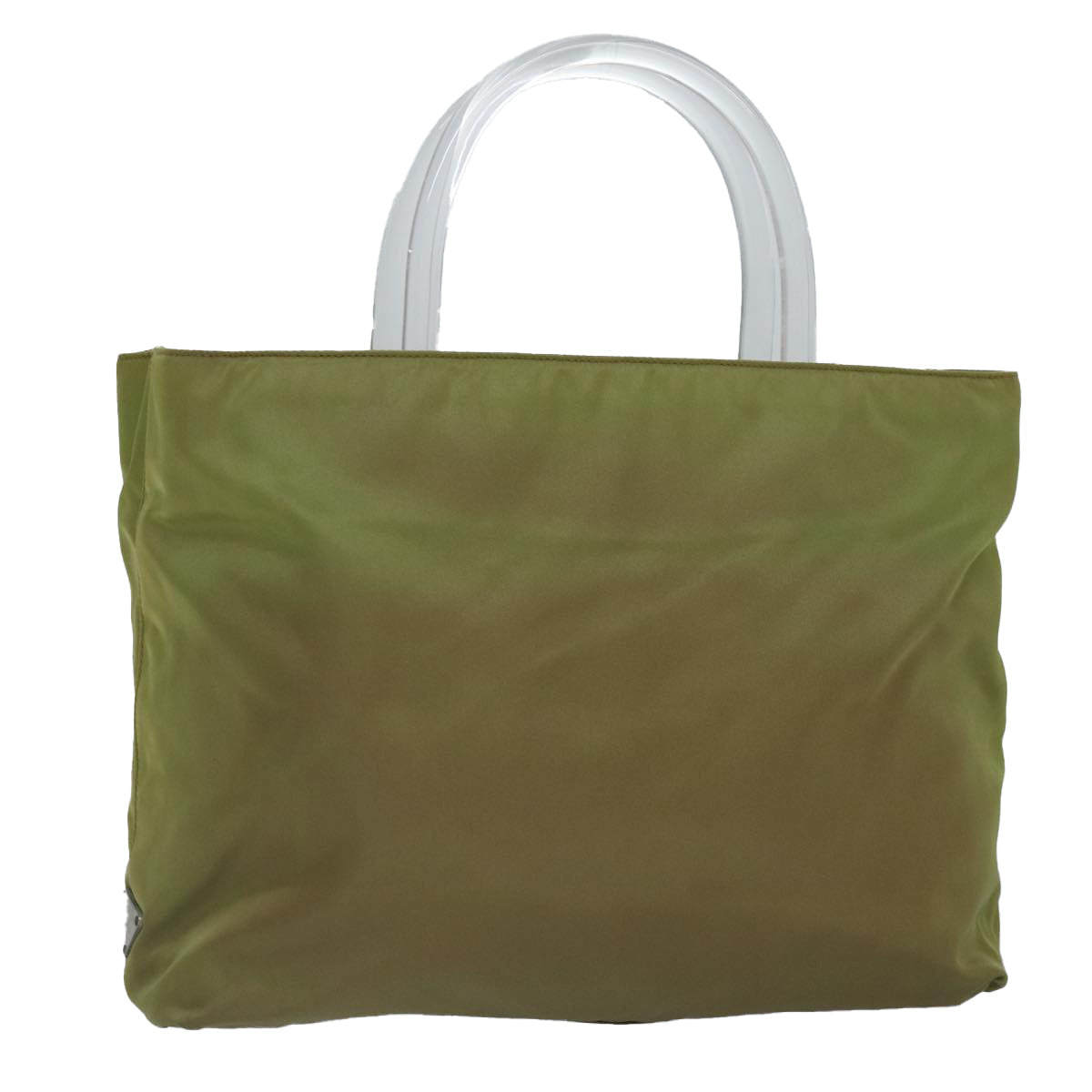 PRADA Hand Bag Nylon Khaki Auth