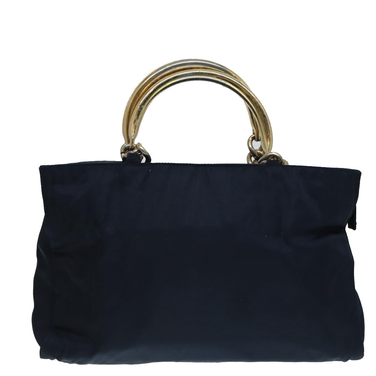 PRADA Hand Bag Nylon Navy Auth