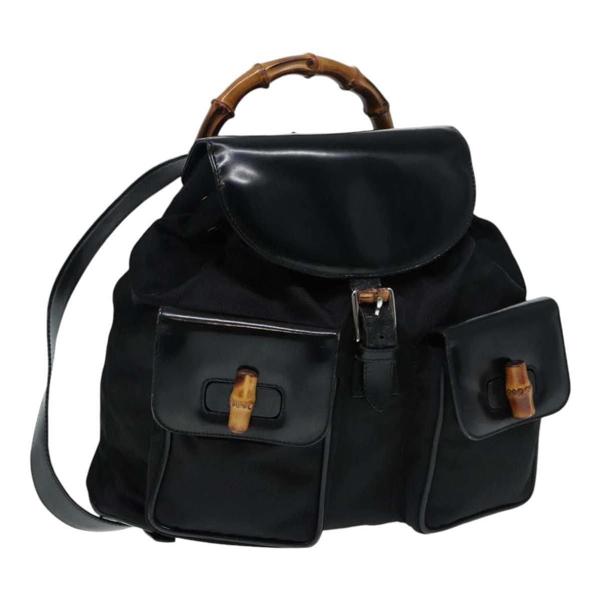 Gucci Leather Canvas Backpack