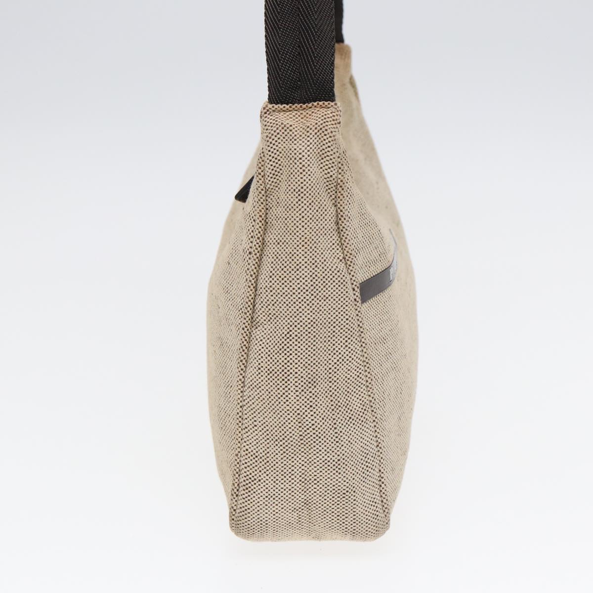 PRADA Hand Bag Canvas Beige Auth
