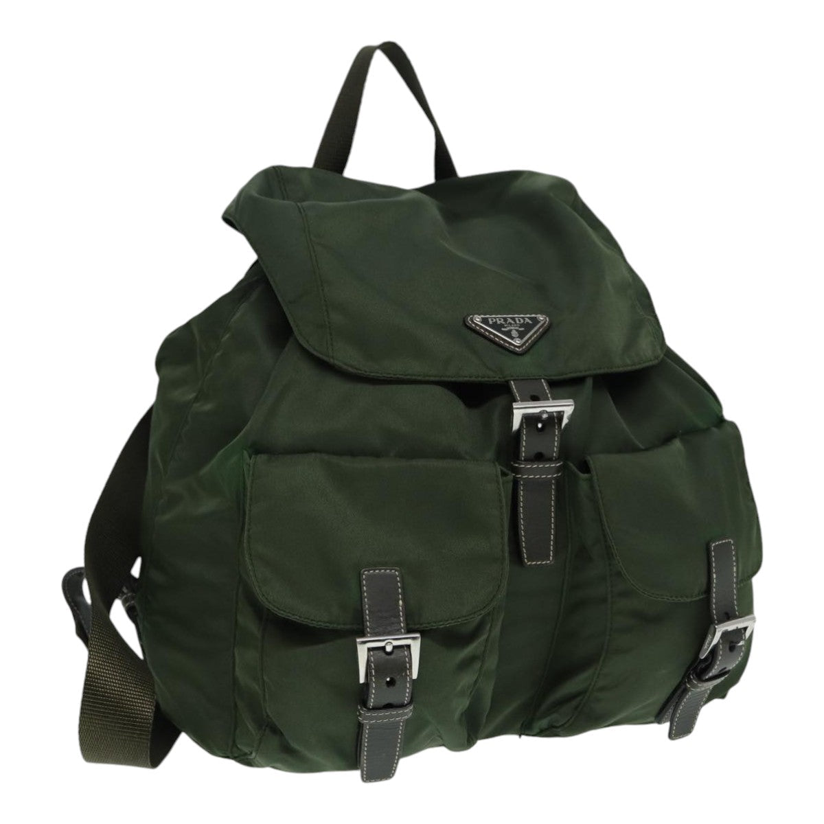 PRADA Backpack Nylon Khaki Auth