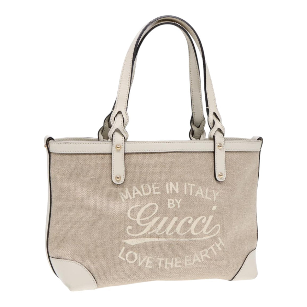 Gucci Leather Canvas Handbag