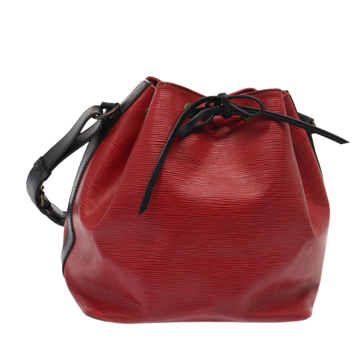 LOUIS VUITTON Epi Petit Noe Shoulder Bag By color Black Red LV Auth