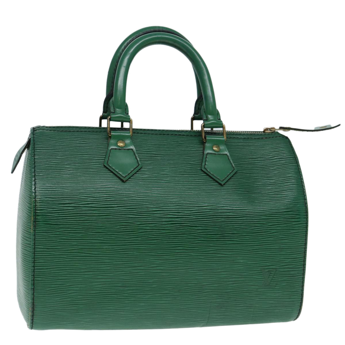 LOUIS VUITTON Epi Hand Bag Borneo Green LV Auth