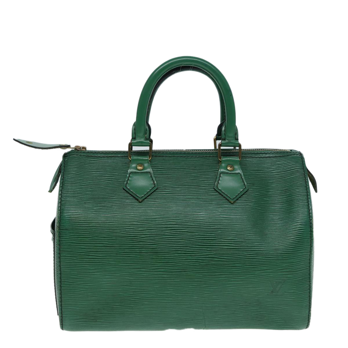 LOUIS VUITTON Epi Hand Bag Borneo Green LV Auth