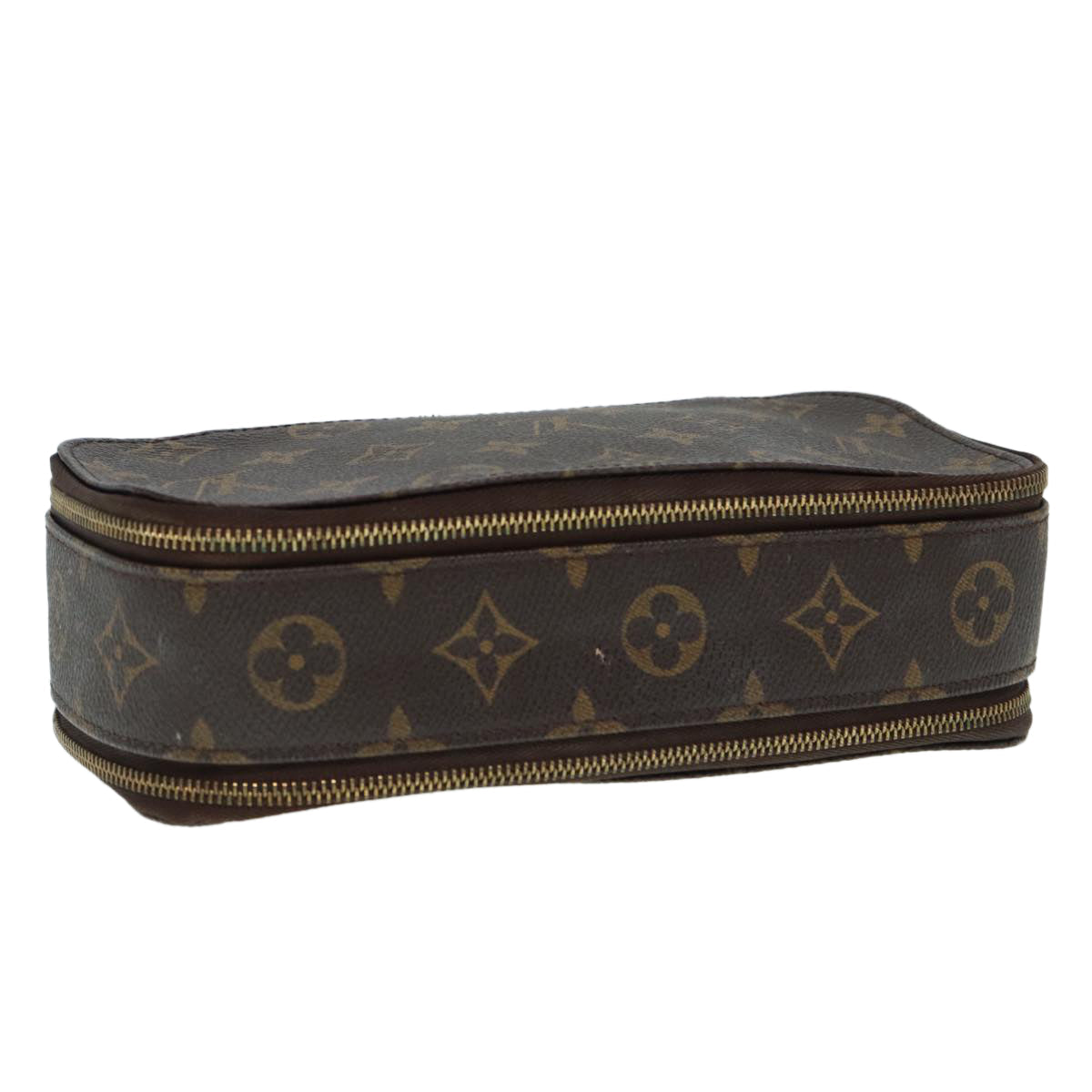 LOUIS VUITTON Monogram Trousse Brush MG Cosmetic Pouch LV Auth Clutch
