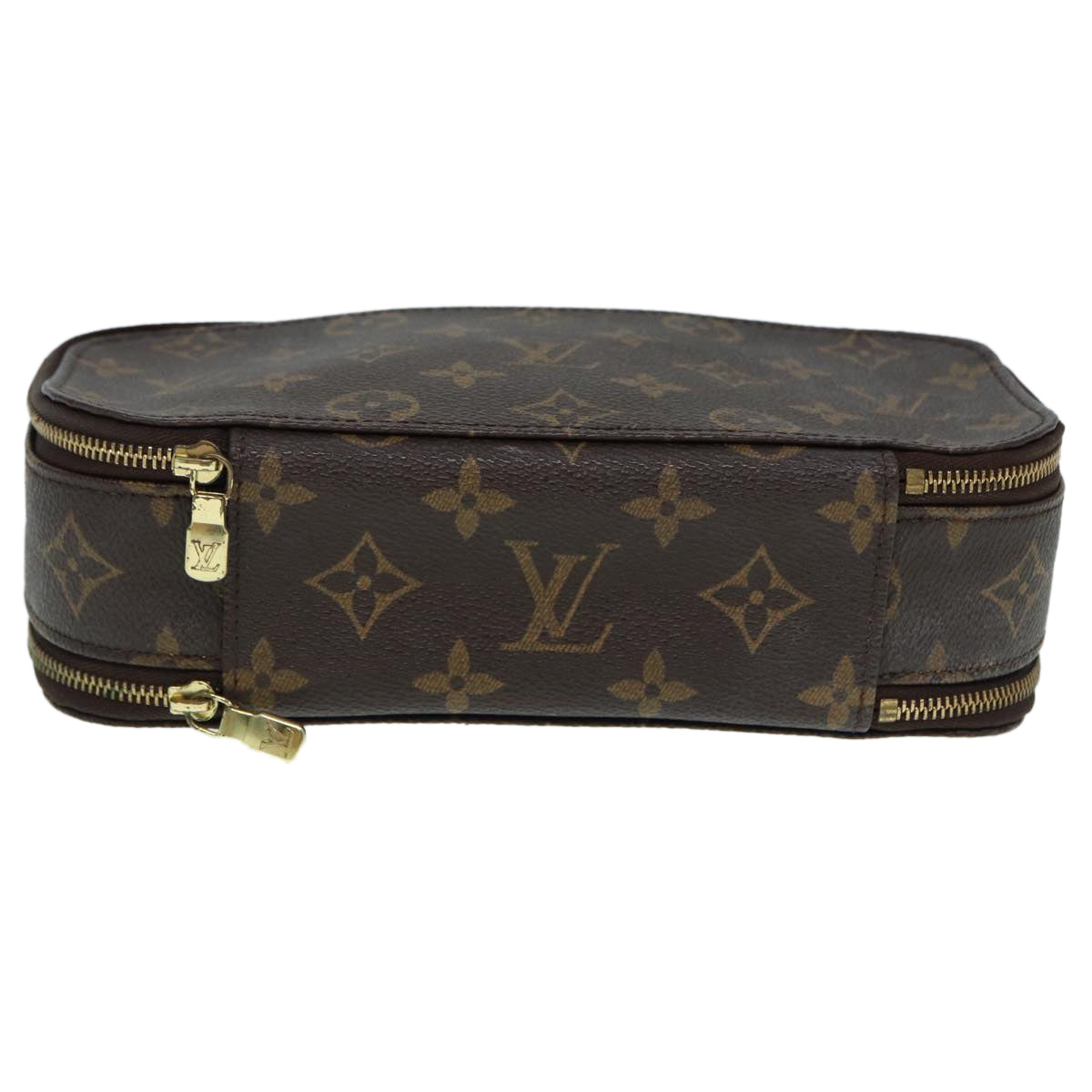 LOUIS VUITTON Monogram Trousse Brush MG Cosmetic Pouch LV Auth Clutch