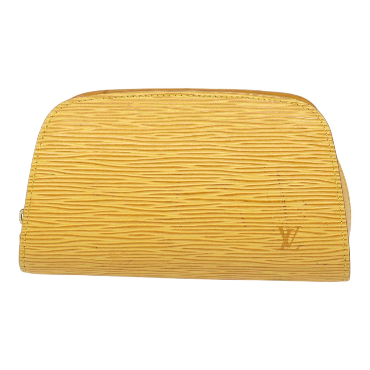LOUIS VUITTON Epi Dauphine PM Pouch Yellow LV Auth Clutch