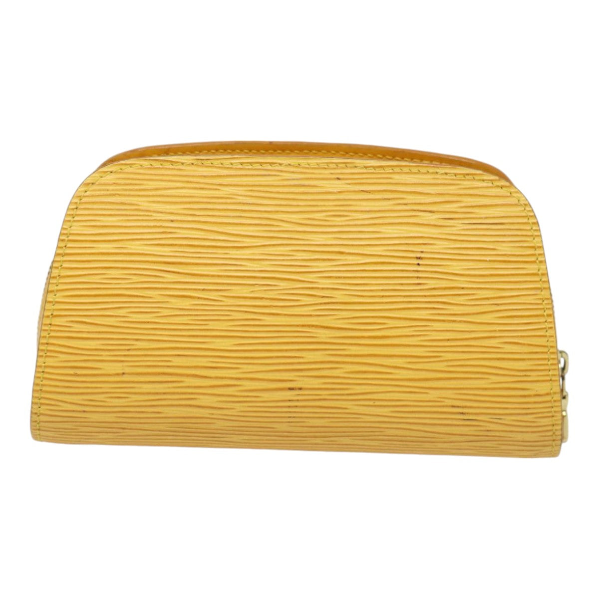 LOUIS VUITTON Epi Dauphine PM Pouch Yellow LV Auth Clutch