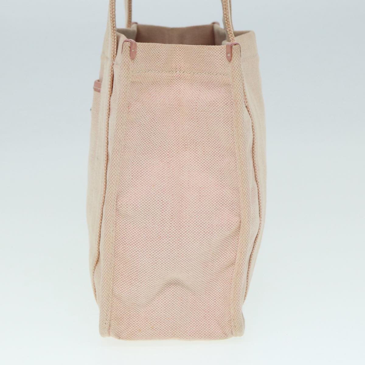 PRADA Hand Bag Canvas Pink Silver Auth