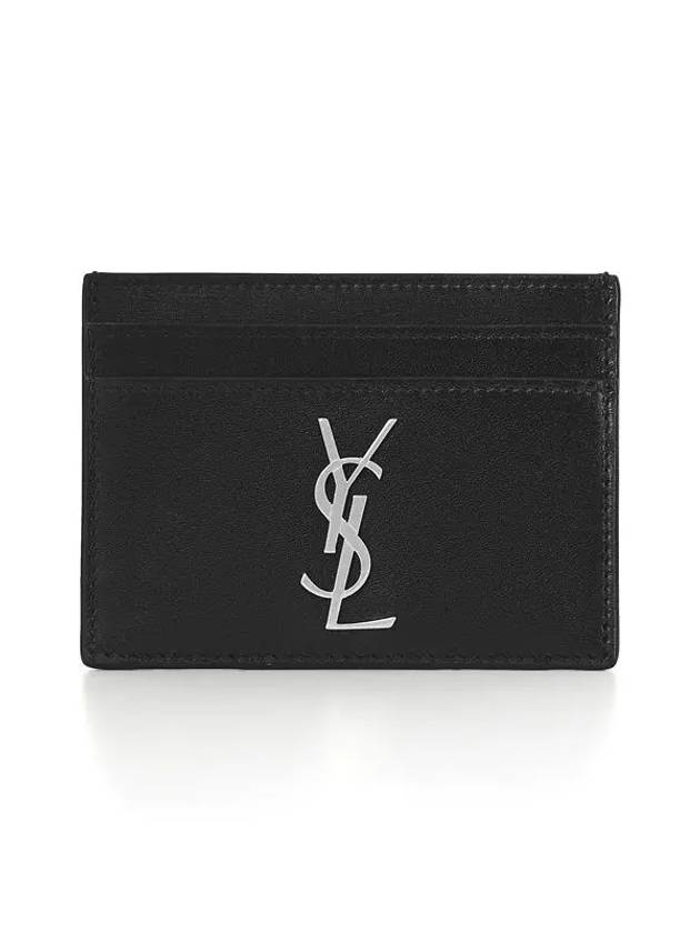 Luxury Saint Laurent Trending 2026 Monogram Card Case in Smooth Leather Black