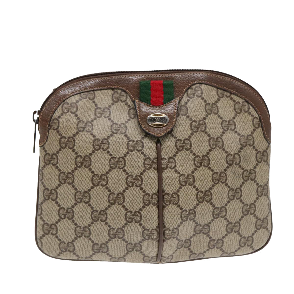 Gucci Leather Canvas Shoulder Bag