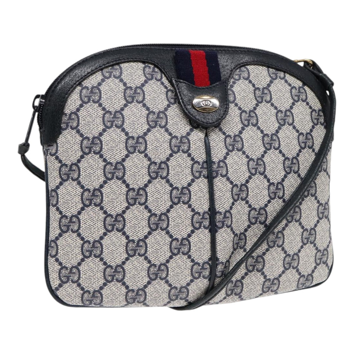 Gucci Leather Canvas Shoulder Bag