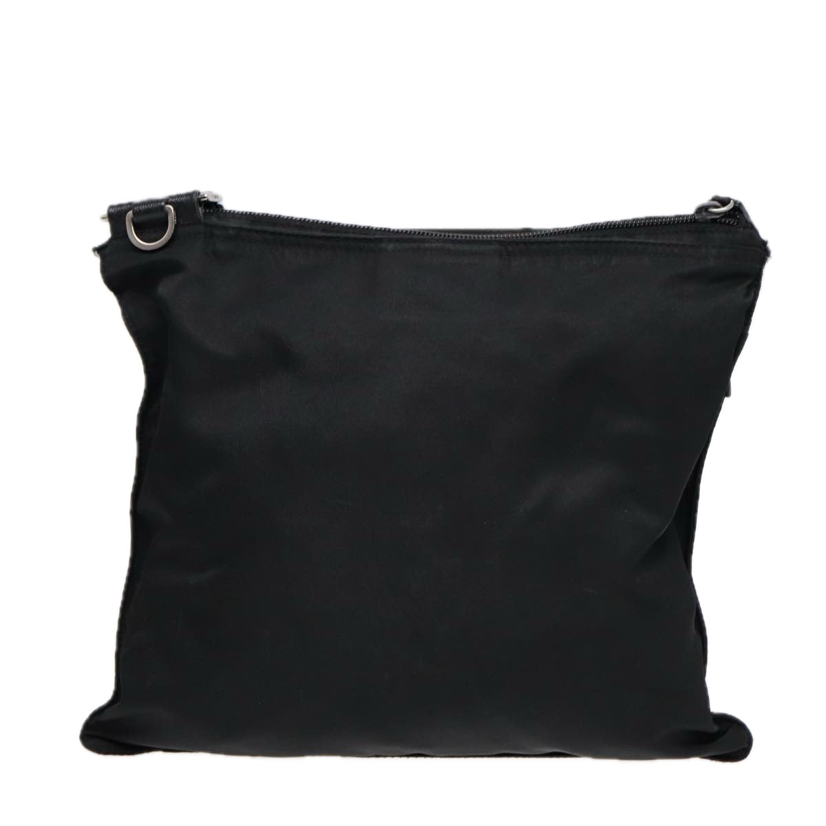 PRADA Shoulder Bag Nylon Black Silver Auth