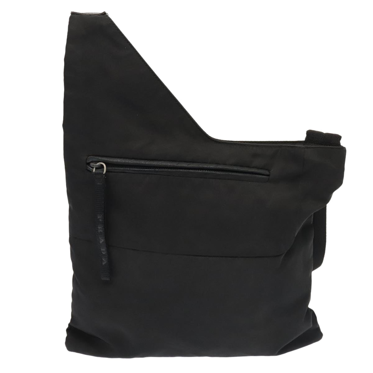 PRADA Shoulder Bag Nylon Black Silver Auth