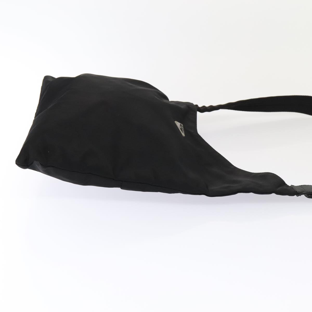 PRADA Shoulder Bag Nylon Black Silver Auth