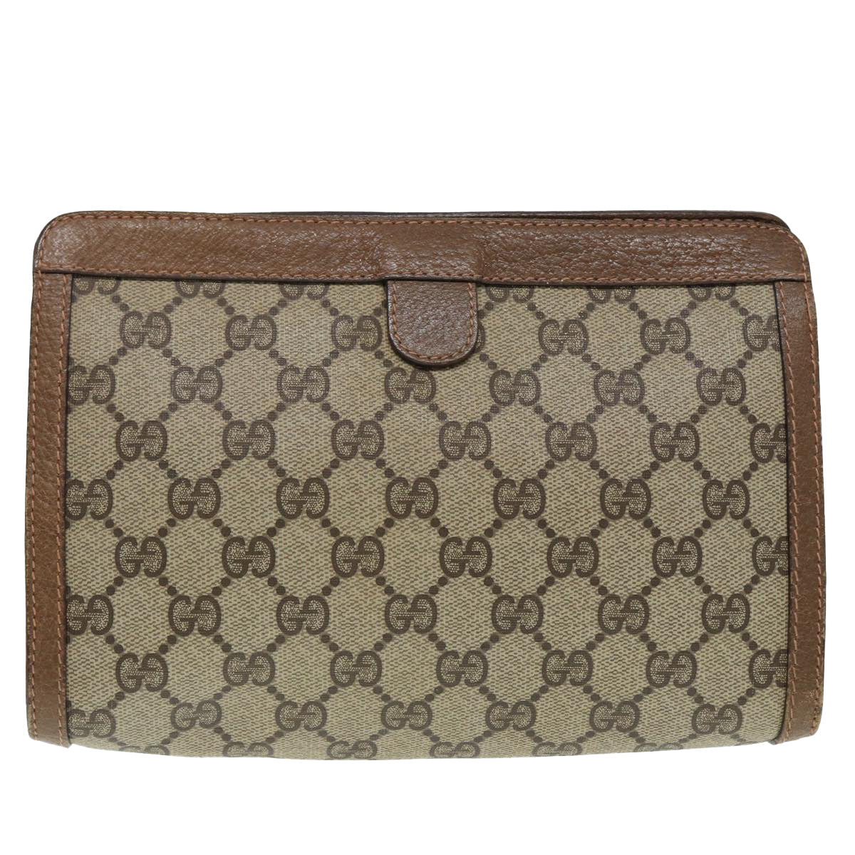 Gucci Leather Canvas Clutch