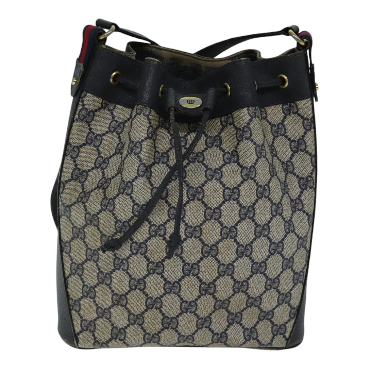 Gucci Leather Canvas Shoulder Bag