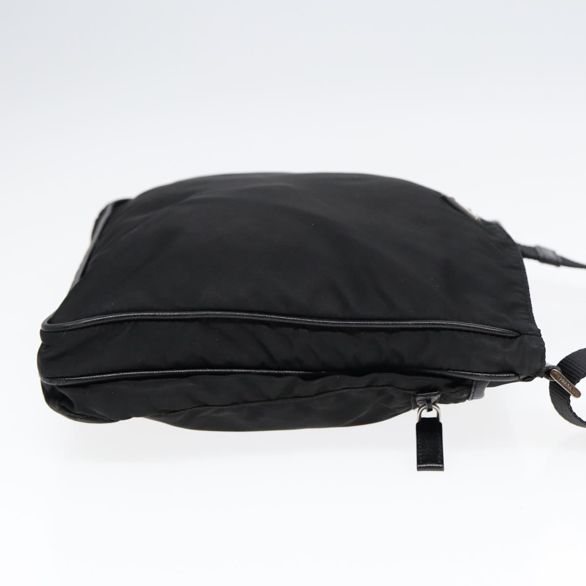 PRADA Shoulder Bag Nylon Black Silver Auth