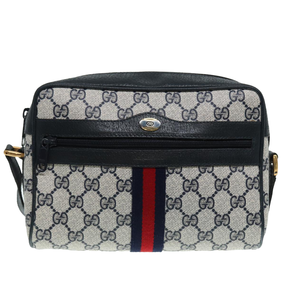 Gucci Leather Canvas Shoulder Bag