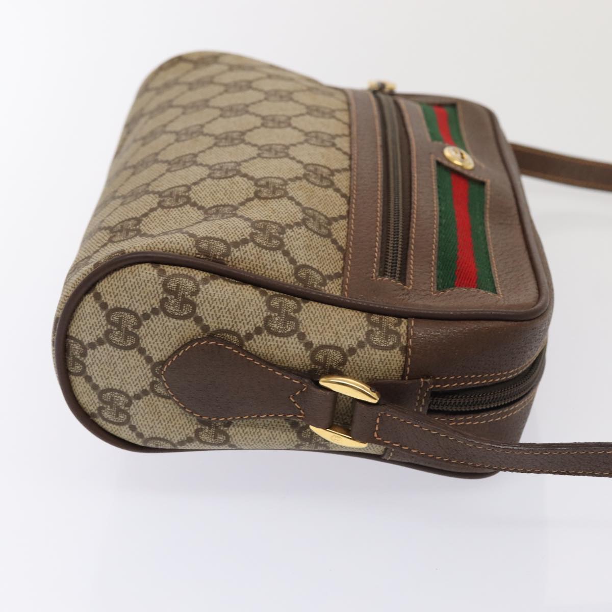 Gucci Leather Canvas Shoulder Bag