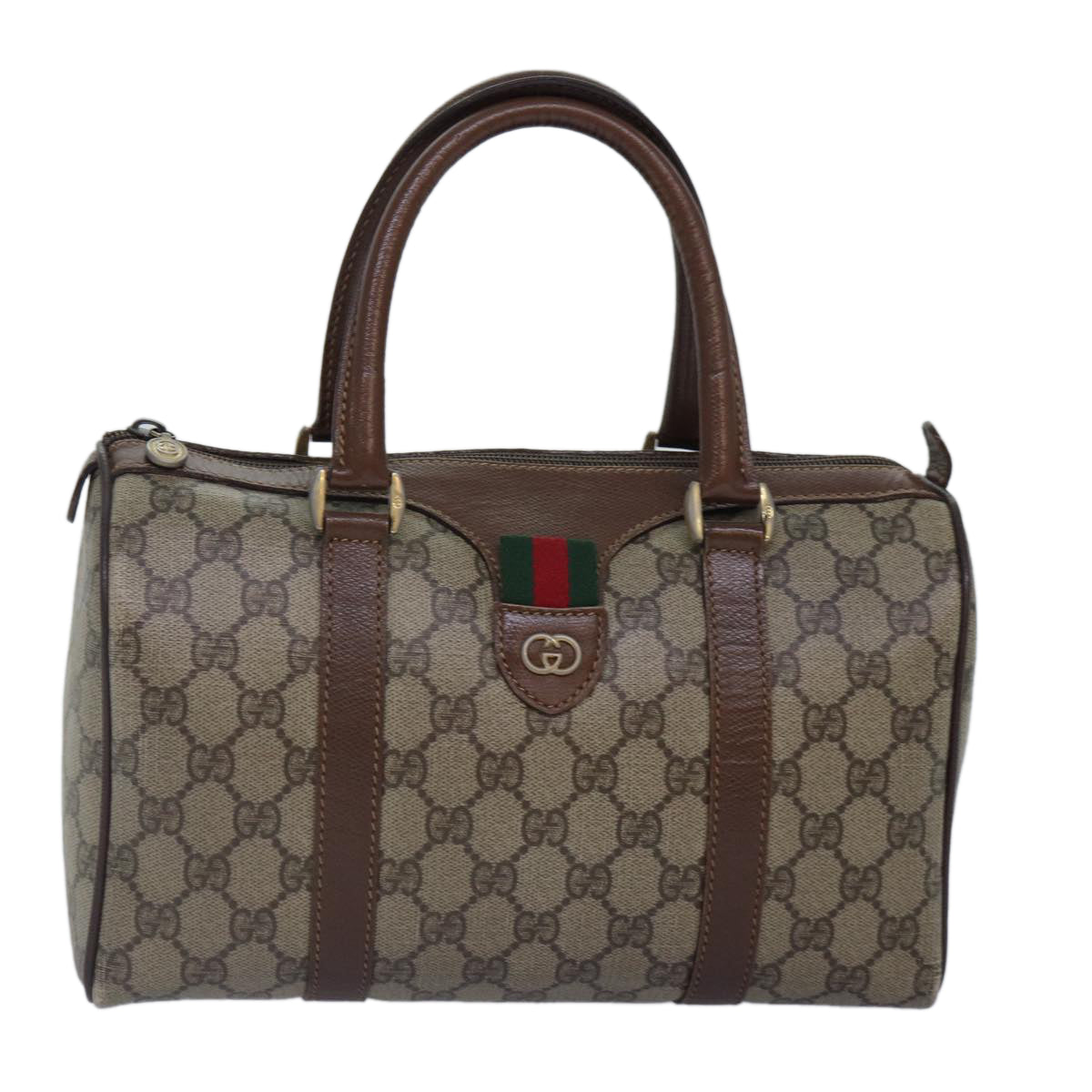 Gucci Leather Canvas Handbag