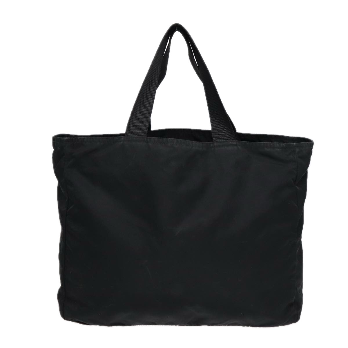 PRADA Hand Bag Nylon Black Silver Auth