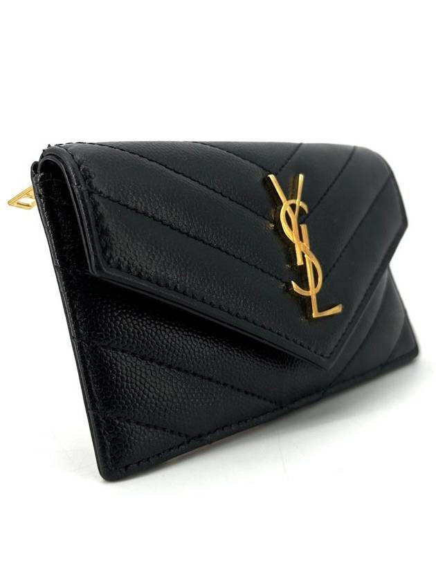 Luxury Saint Laurent Trending 2026 Envelope zipper card wallet
