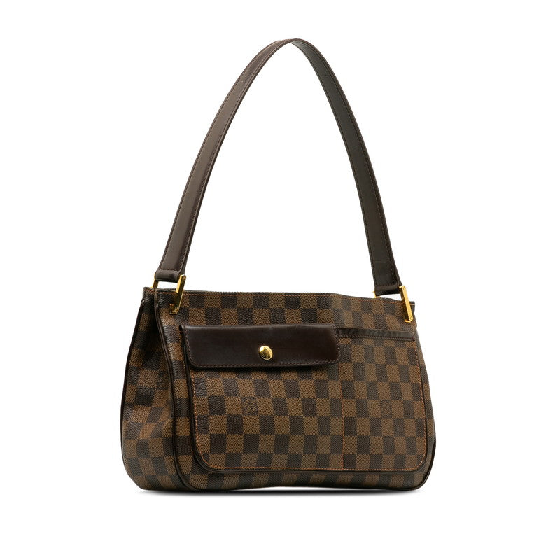Louis Vuitton Damier Overnight Shoulder Bag Brown PVC Leather Louis Vuitton