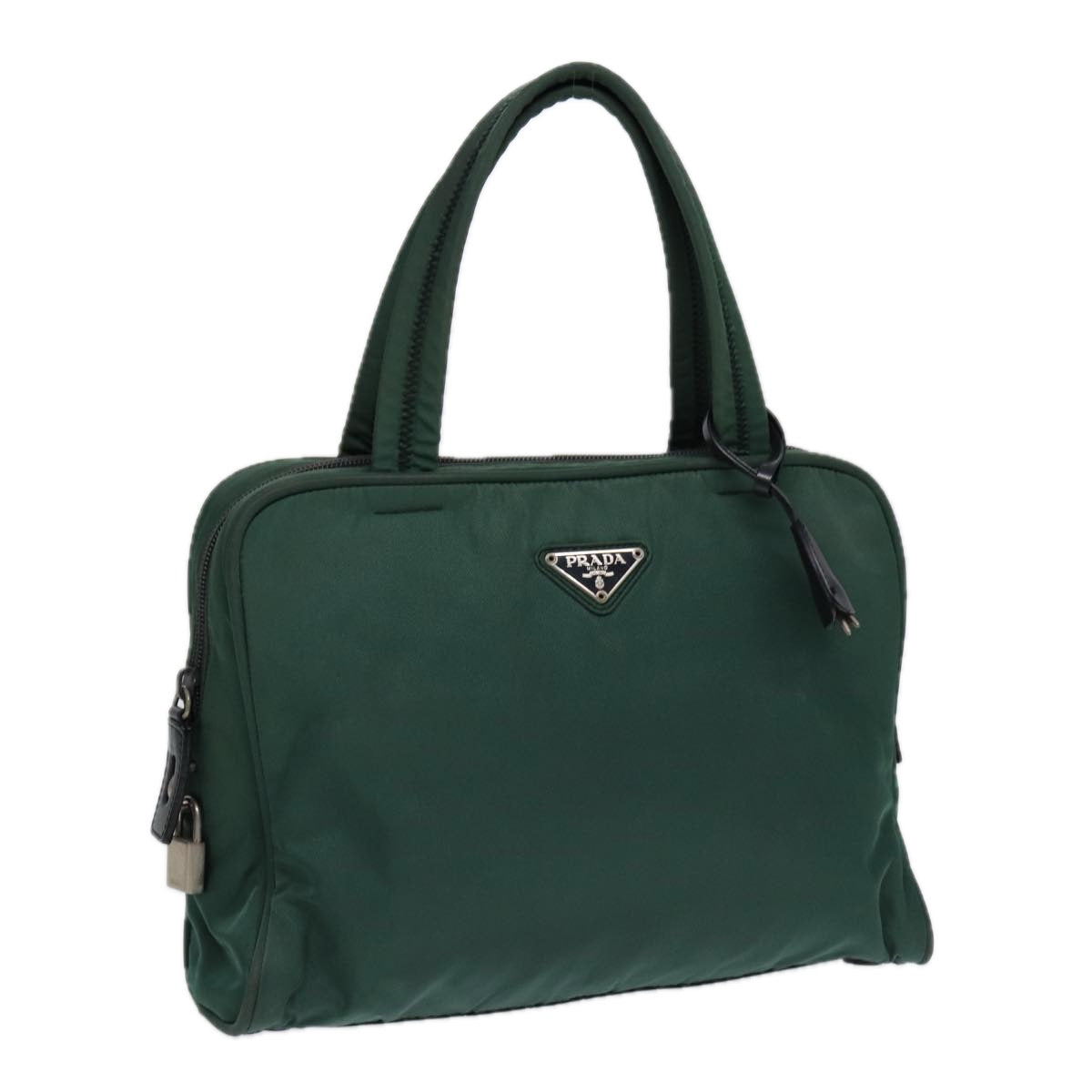 PRADA Hand Bag Nylon Khaki Auth
