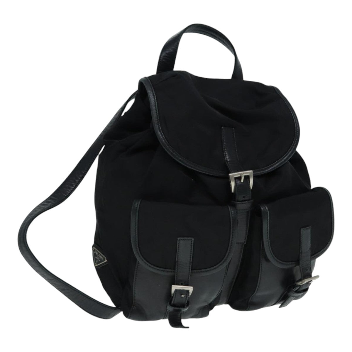 PRADA Backpack Nylon Black Auth