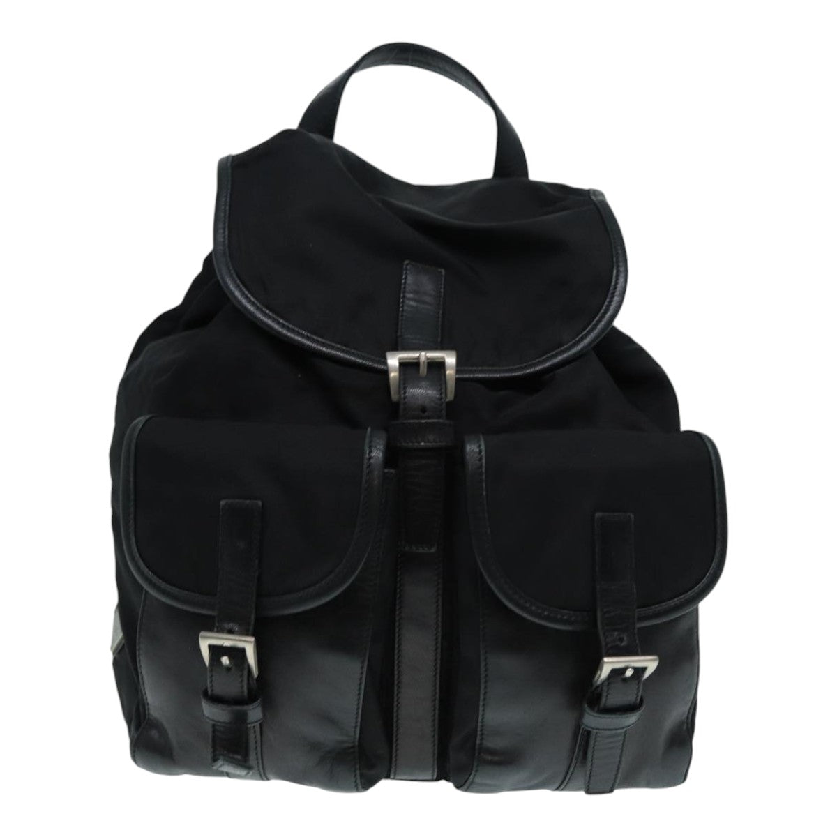 PRADA Backpack Nylon Black Auth