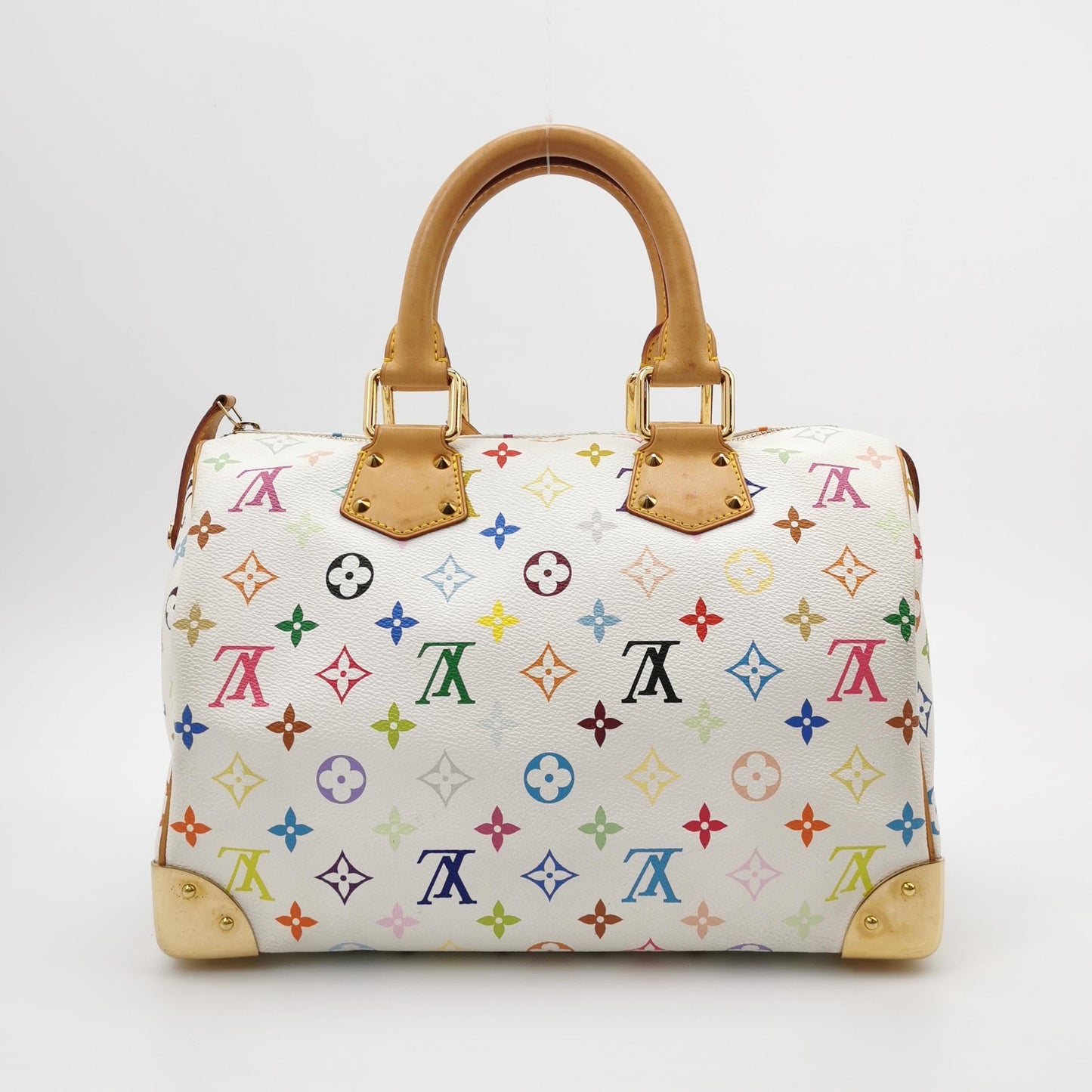 Louis Vuitton x Takashi Murakami Speedy 30 Lock White Multicolor