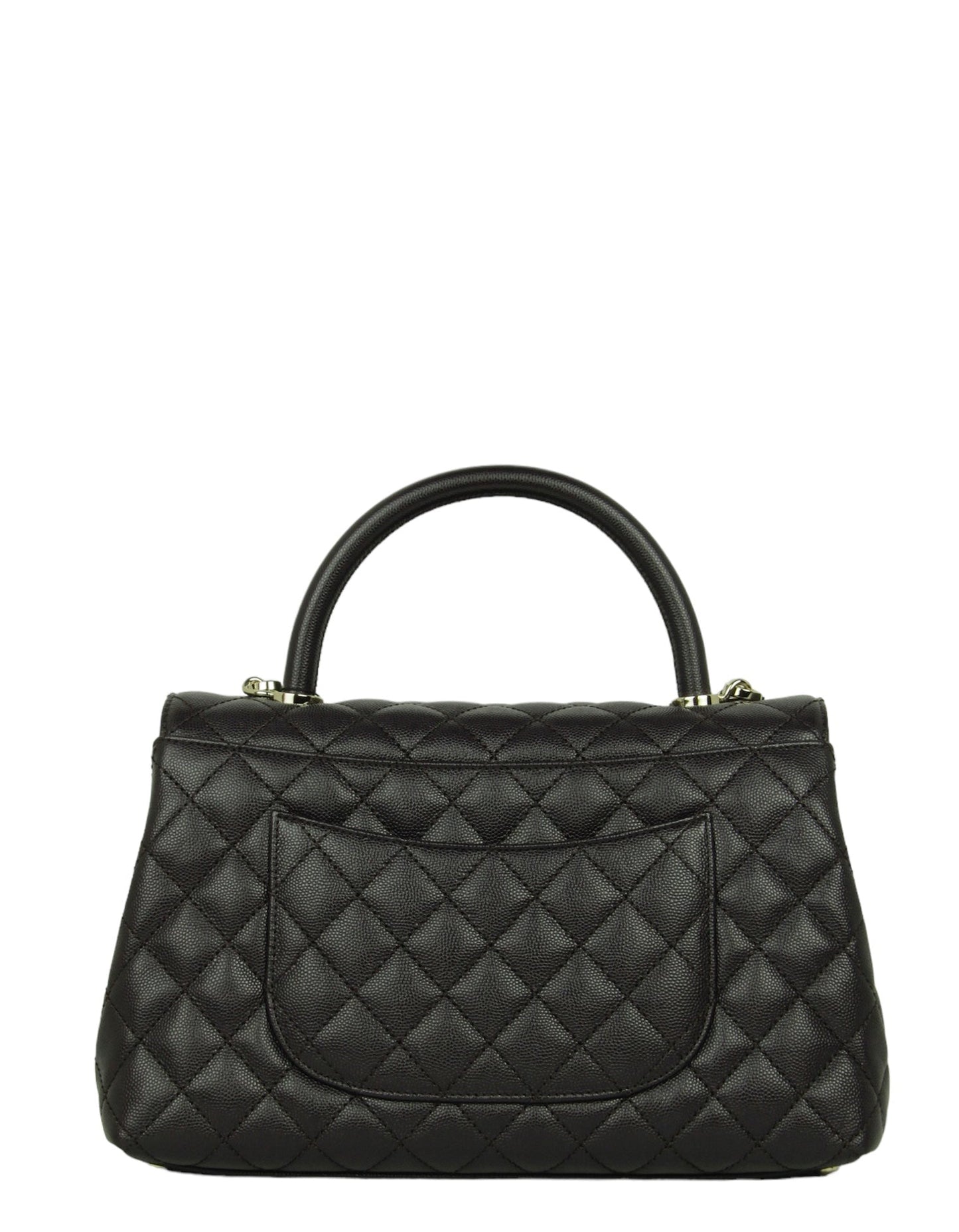 Chanel 2024 Brown Caviar Small Coco Handle Flap Bag