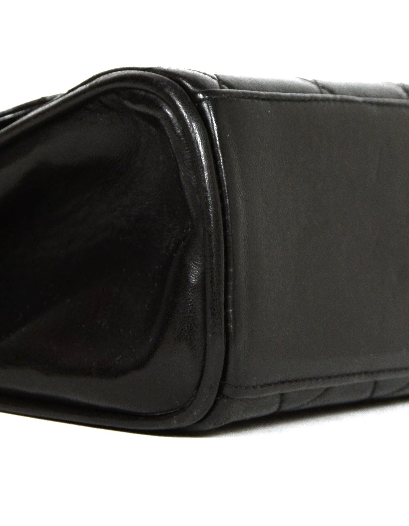 Chanel 1990s Black Quilted Mini Flap Top Handle Bag