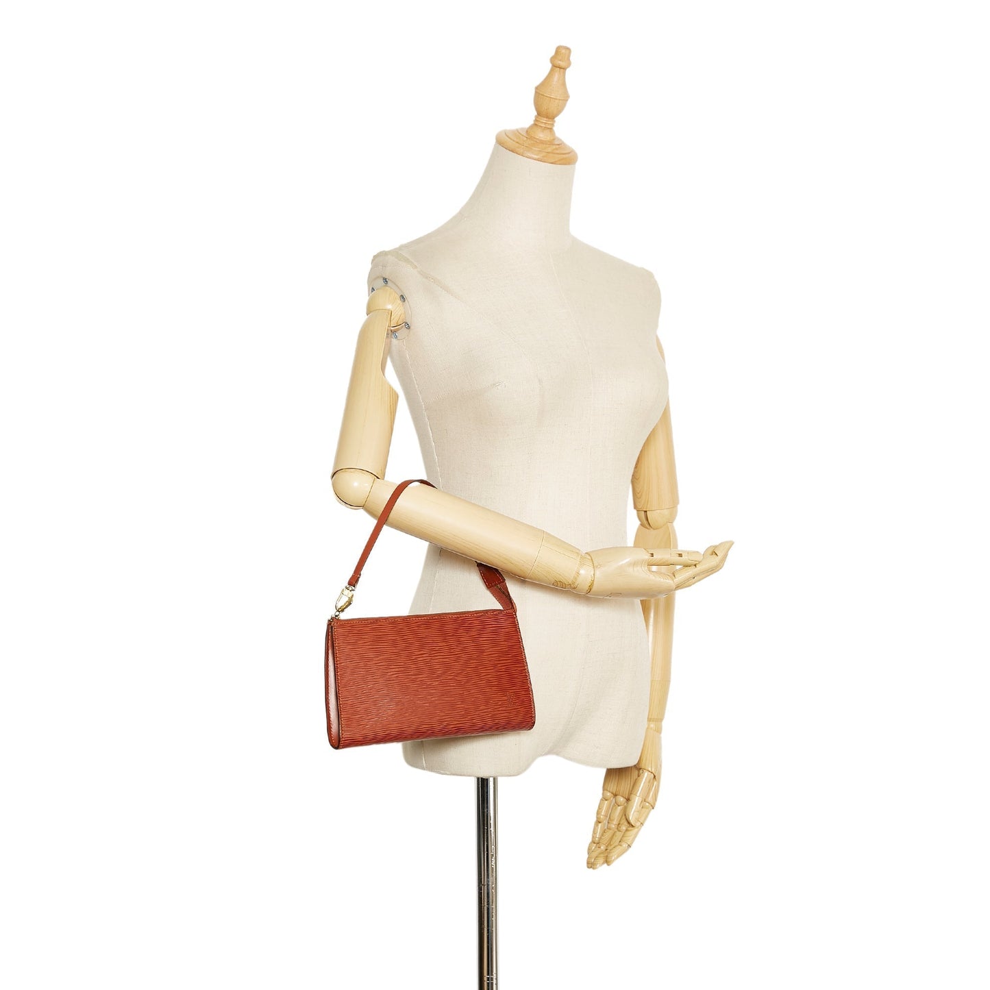 LOUIS VUITTON Epi Pochette Accessoires Brown Clutch