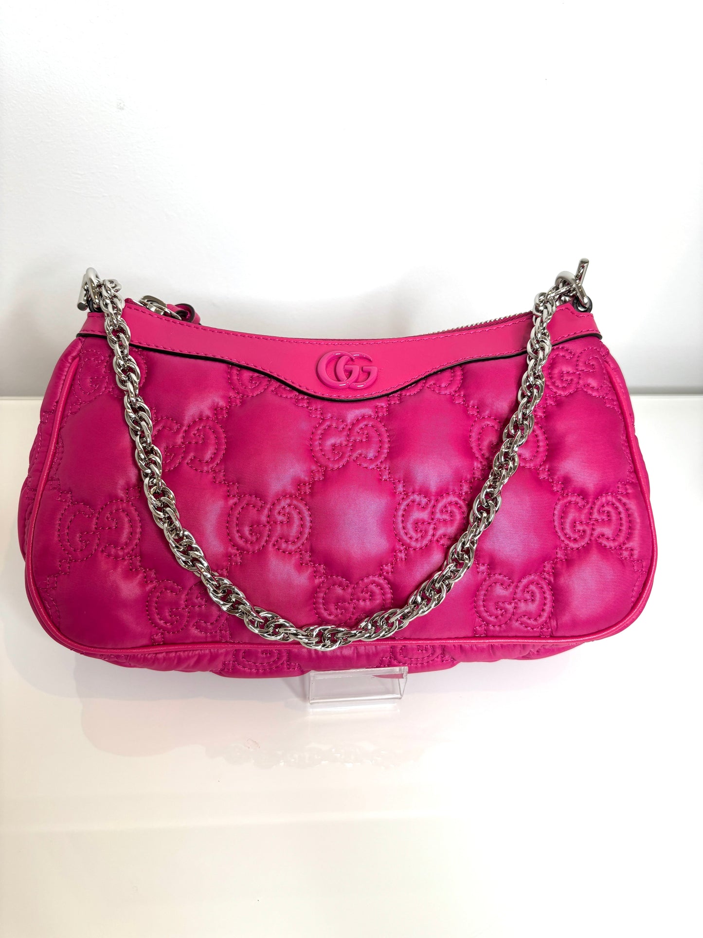 Gucci Nylon Quilted Chain Crossbody